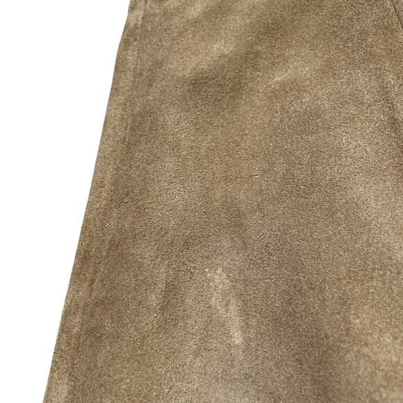 Reformation Tucson Skirt 8 Tan Leather Mini 70s Retro Mod Boho Festival Western - Picture 5 of 11